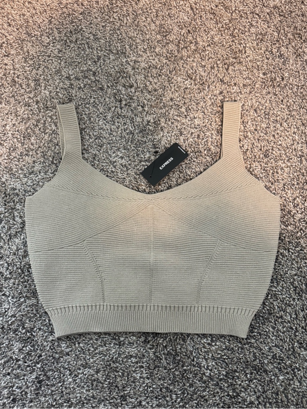 NWT Express Fitted Ribbed Scoop Neck Sweater Tank